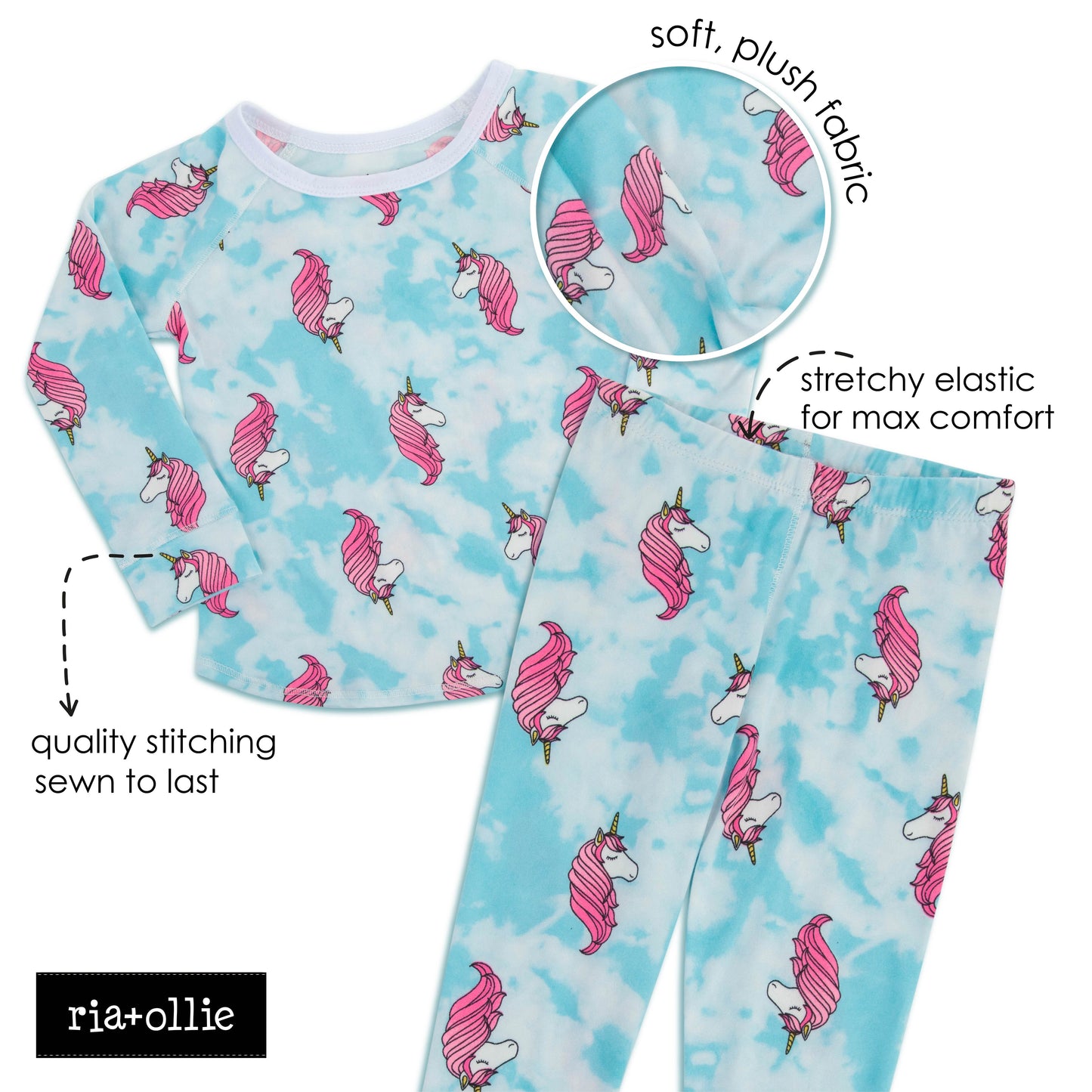 Unicorn Print Pajama Set